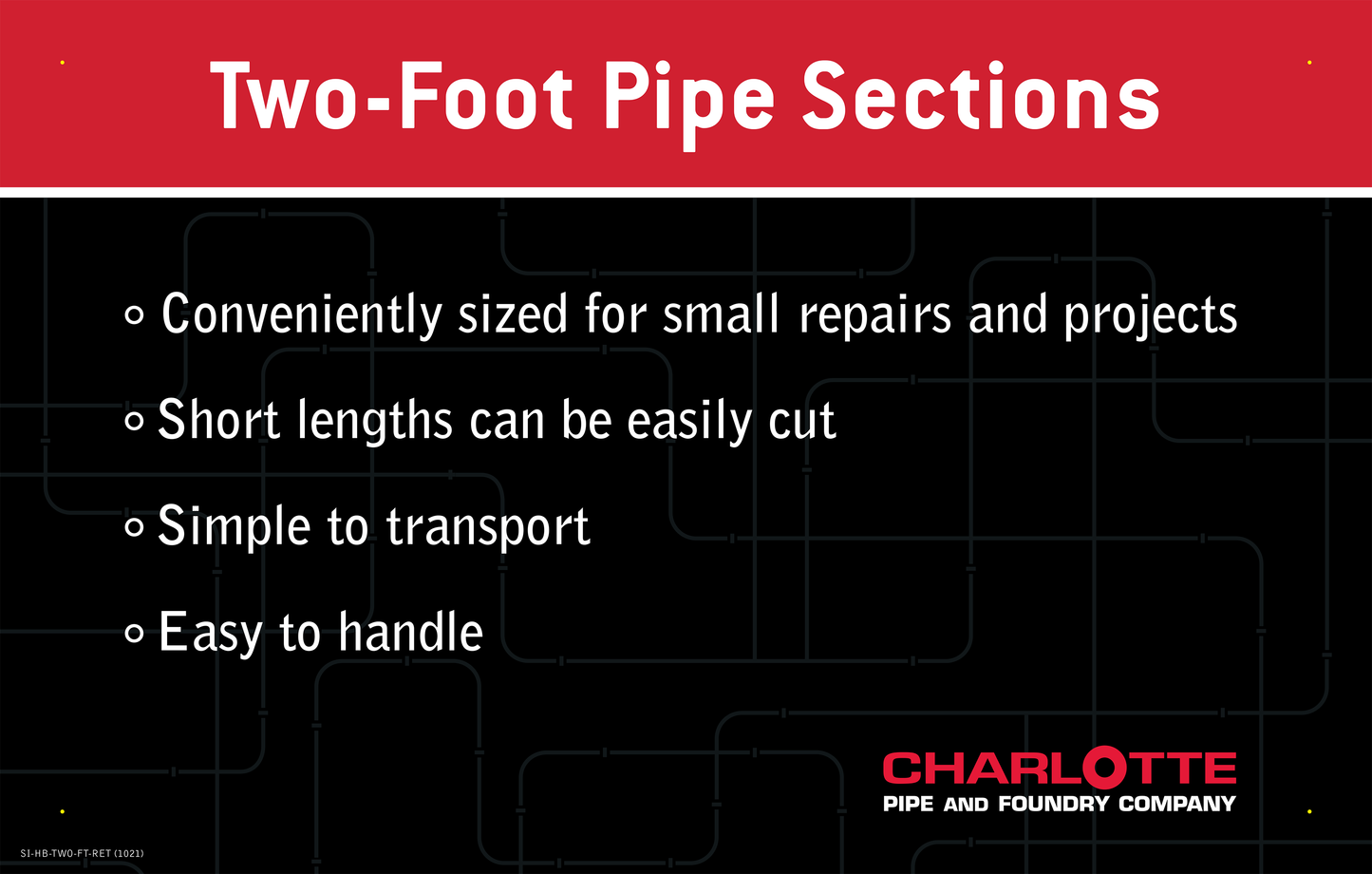 Signage - Header Board - Retail - Two-foot Pipe - Kit
