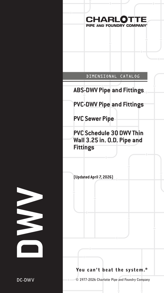 Dimensional Catalog - Plastics DWV, pocket size